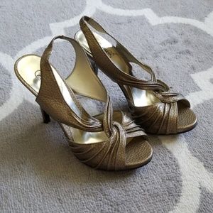 Metallic heels